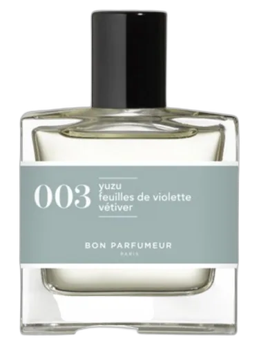 Bon Parfumeur 003 yuzu feuilles de violette, vétiver
